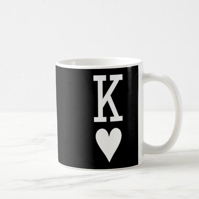 Caneca De Café King Of Hearts Queen Of Hearts Couples Matching Me (Direita)