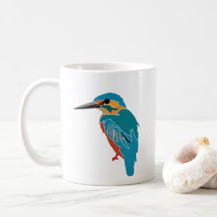 Caneca De Café Kingfisher Colorful Kingfisher
