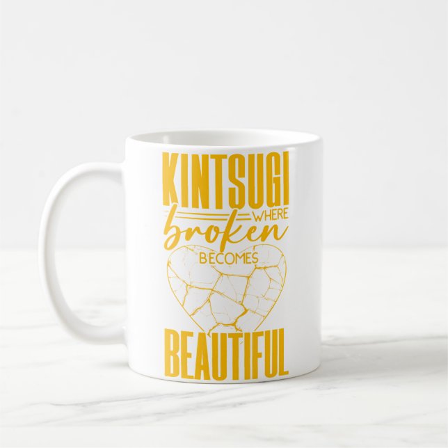 Caneca De Café Kintsugi  Kintsukuroi Arte Japonês Imperfeito Pott (Esquerda)