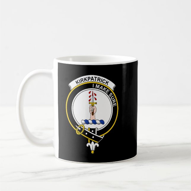 Caneca De Café Kirkpatrick Coat of Arms  Family Crest  (Esquerda)