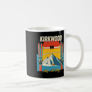 Caneca De Café Kirkwood Califórnia Esquiar o Dia Inteiro - Retro