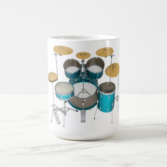 Caneca De Café Kit de Bateria Aqua / Turquesa: (Centro)