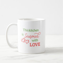 Caneca De Café Kitchee temperado com Design de Amor