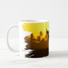 Caneca De Café Kite Surfing na Sunset Silhouette