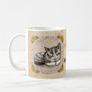 Caneca De Café Kitten Dormindo