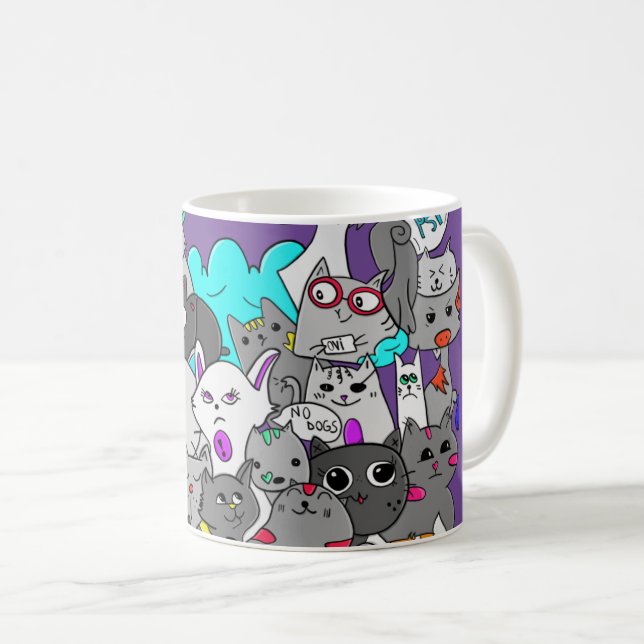 Caneca De Café Kitten Mashup (Frente Esquerda)