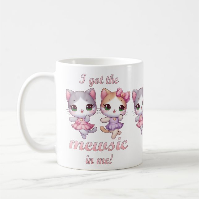 Caneca De Café Kittens Dançando (Esquerda)