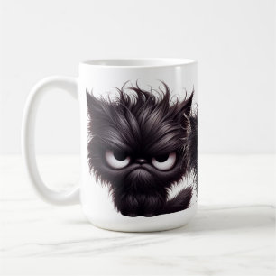 CANECA DE CAFÉ KITTENS NEGROS ENGRAÇADOS DO FLUFFY
