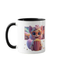 Caneca de Café Kitty Pipoca Fofa