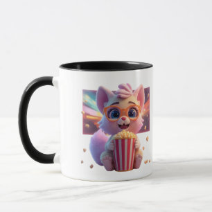 Caneca de Café Kitty Pipoca Fofa