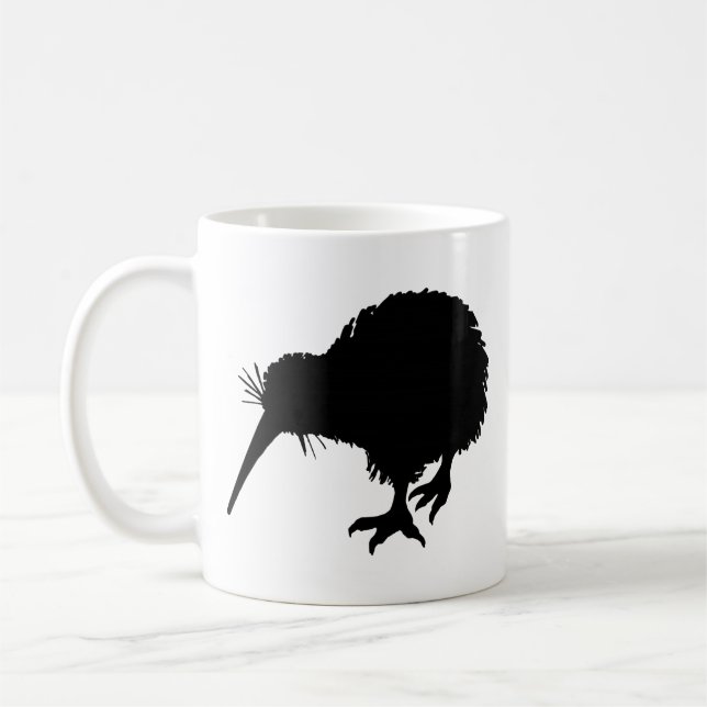 Caneca De Café Kiwi Bird Silhouette (Esquerda)