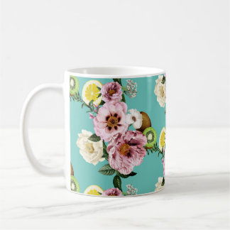 Caneca De Café Kiwi, limão e pedras românticas