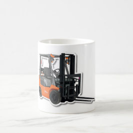 Caneca De Café Klassische, weiße Tasse mit Gabelstapler-Design