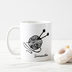 Caneca De Café Knitting Personalizado Dom de Presente Personaliza