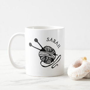Caneca De Café Knitting Personalizado Dom de Presente Personaliza