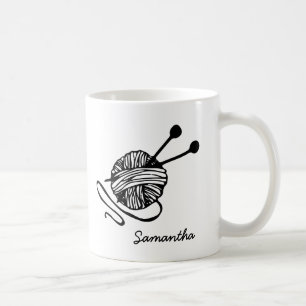 Caneca De Café Knitting Personalizado Dom de Presente Personaliza