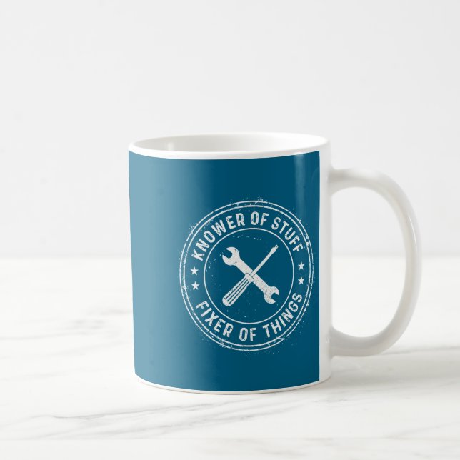 Caneca De Café Knower Of Stuff Fixer Of Things Handyman Dad Fathe (Direita)