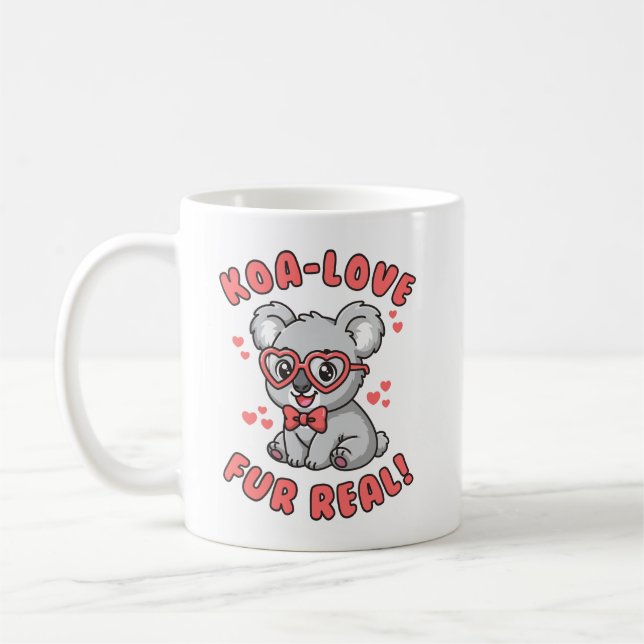 Caneca De Café Koa-Amor de Verdade - Adorável Punição de Koala no (Esquerda)