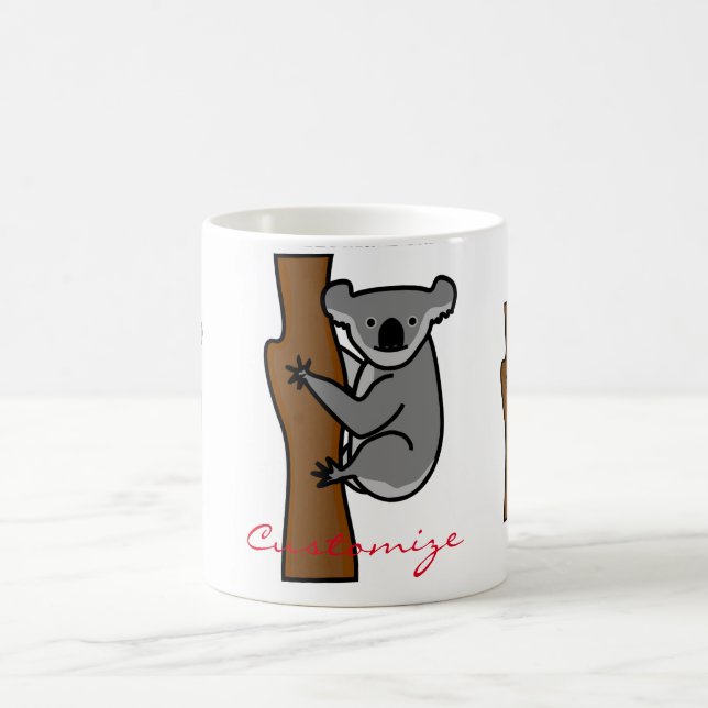Caneca De Café Koala Bear Subindo Árvore Troço_Cove (Centro)