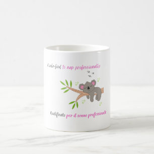 Caneca De Café Koala, Especialista Em Nap Bilíngue, Cute Sleepy