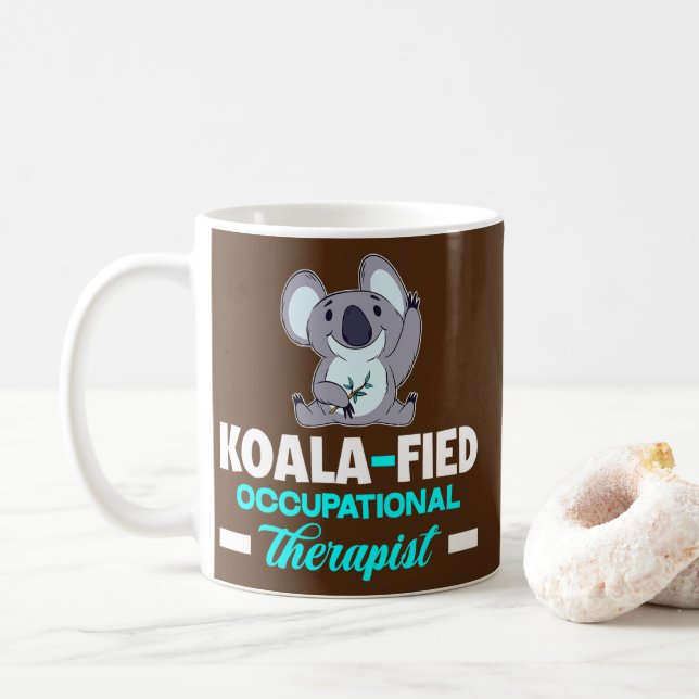 Caneca De Café Koala Fied Occupational Therapy Funny (Com Donut)