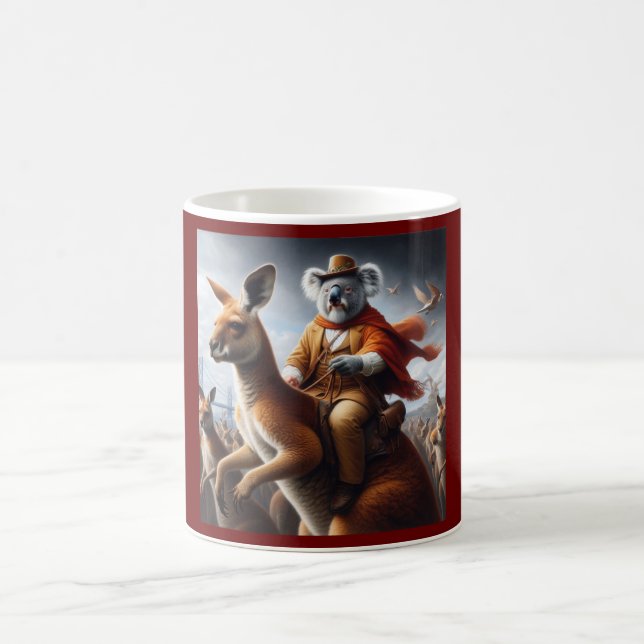 Caneca De Café Koala Kangaroo Rider (Centro)