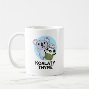 Caneca De Café Koala-ty Thyme Cute Koala Thyme Pun