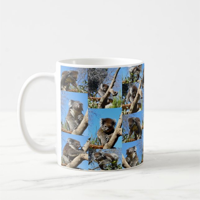 Caneca De Café "Koala Wonders: Uma Colagem Fotográfica Encantador (Esquerda)
