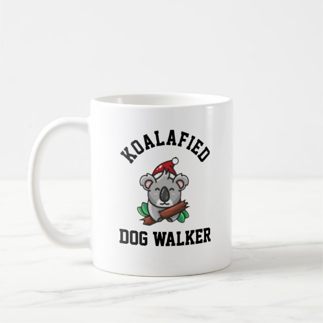 Caneca De Café Koalafied Dog Walker (Esquerda)