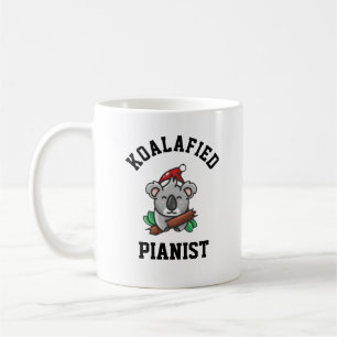 Caneca De Café Koalafied Pianist