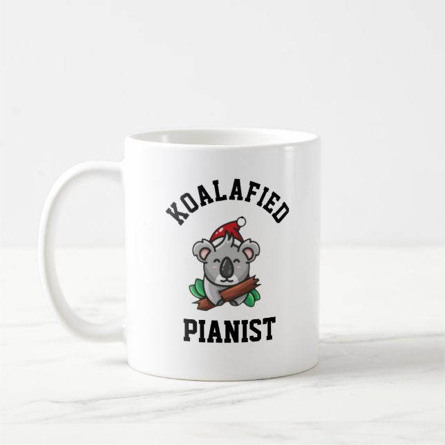 Caneca De Café Koalafied Pianist (Esquerda)