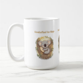 Caneca De Café *"Koalafied to Nap – Cute Sleepy Koala 