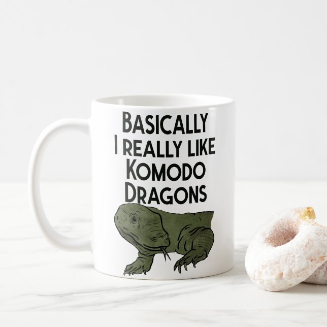 Caneca De Café Komodo Dragon Lover Mug  (Com Donut)