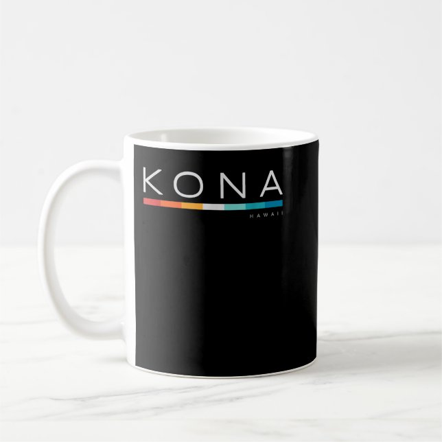 Caneca De Café Kona Hawaii HI - Design (Esquerda)