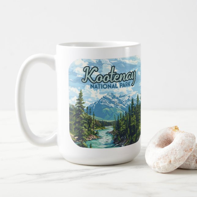 Caneca De Café Kootenay National Park Canadá British Columbia (Com Donut)