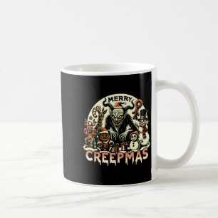 Caneca De Café Krampus Feliz Creepmas Natal Anos 30 Cartoon Retrô