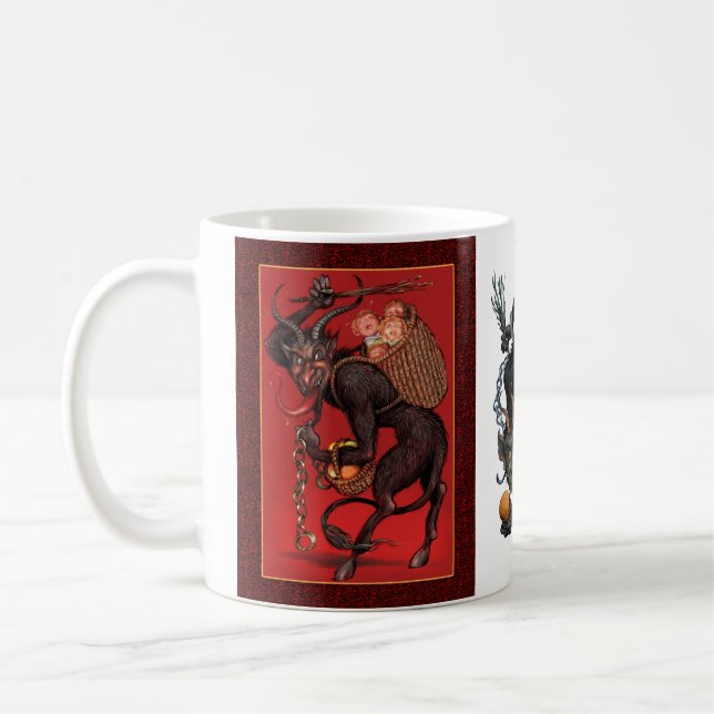 Caneca De Café Krampus Mug com 3 Designs (Esquerda)