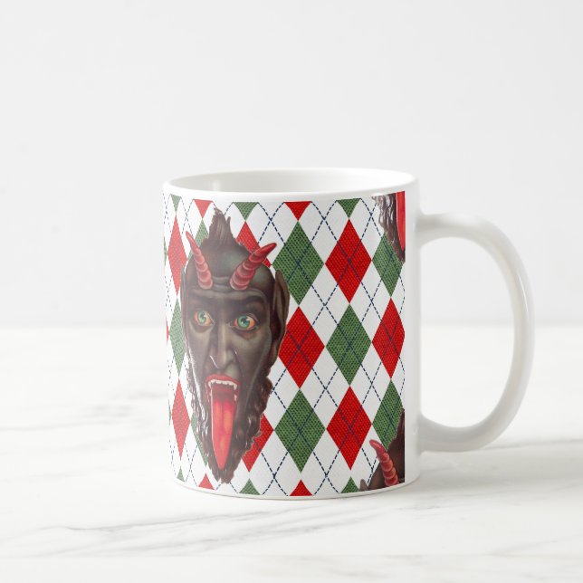 Caneca De Café Kristmas de natal xadrez (Direita)