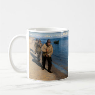 Caneca De Café Kroyer - Três pescadores puxando um barco