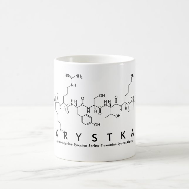 Caneca De Café Krystka peptide name mug (Centro)