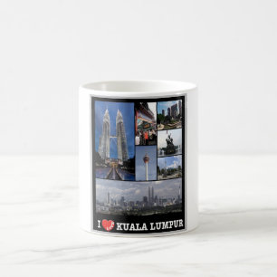 Caneca De Café Kuala Lumpur - Eu Amo - Malásia -