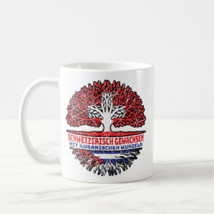 Caneca De Café Kuba Kubanisch Schweizer Schweiz Baum Wurzel