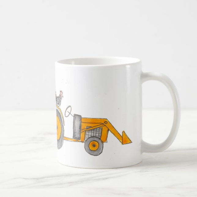Caneca De Café Kubota e galinhas pequenos (Direita)