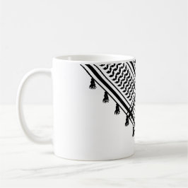 Caneca De Café Kufiyeh - Preto