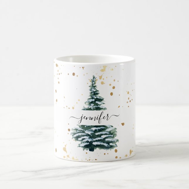 Caneca De Café Kundenspezifisch winterliche Tannenbaum (Centro)