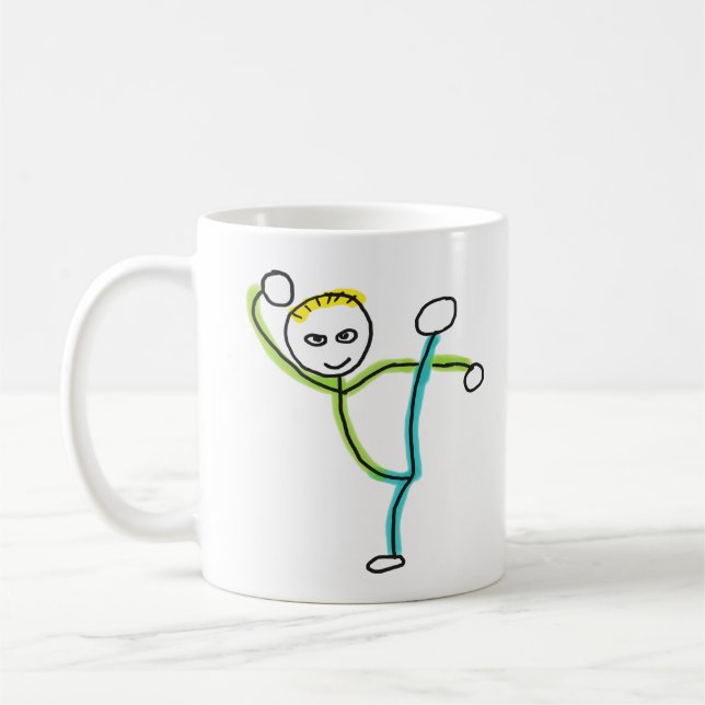 Caneca De Café Kung Fu Stickman (Esquerda)