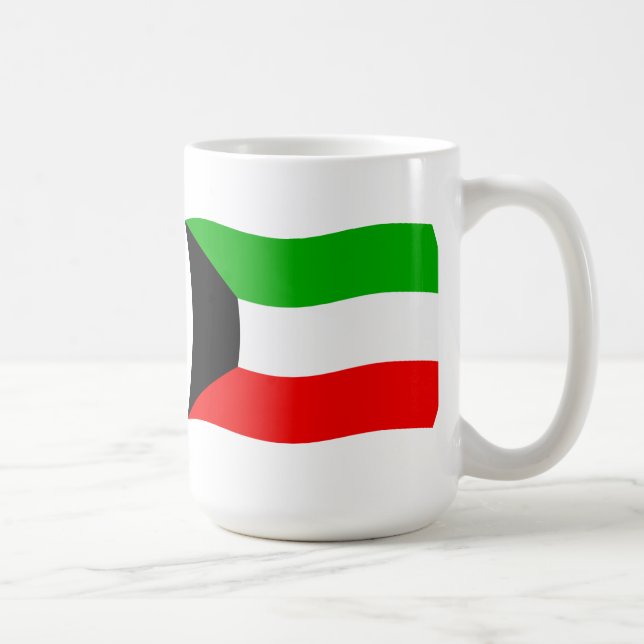 Caneca De Café Kuwait Flag Mug (Direita)