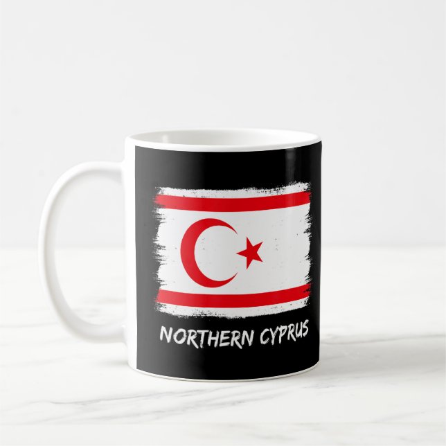 Caneca De Café Kuzey Kibris Norte Bandeira Chipre (Esquerda)