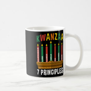 Caneca De Café Kwanzaa 7 Princípios Vela Kinara Pan Africanos P
