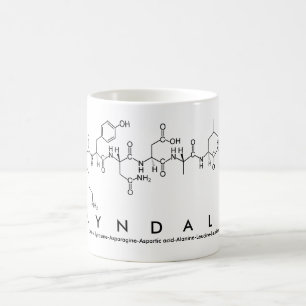 Caneca De Café Kyndall peptide name mug